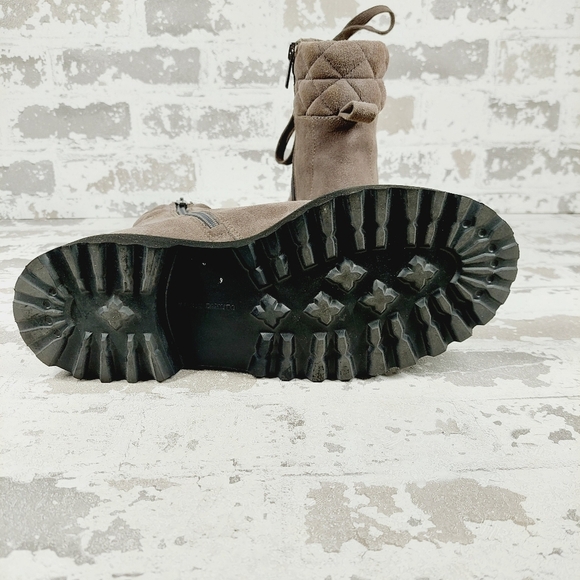 New Vince Camuto Merindil Brown Suede Lace Up Combat Boots W538 - Picture 8 of 11